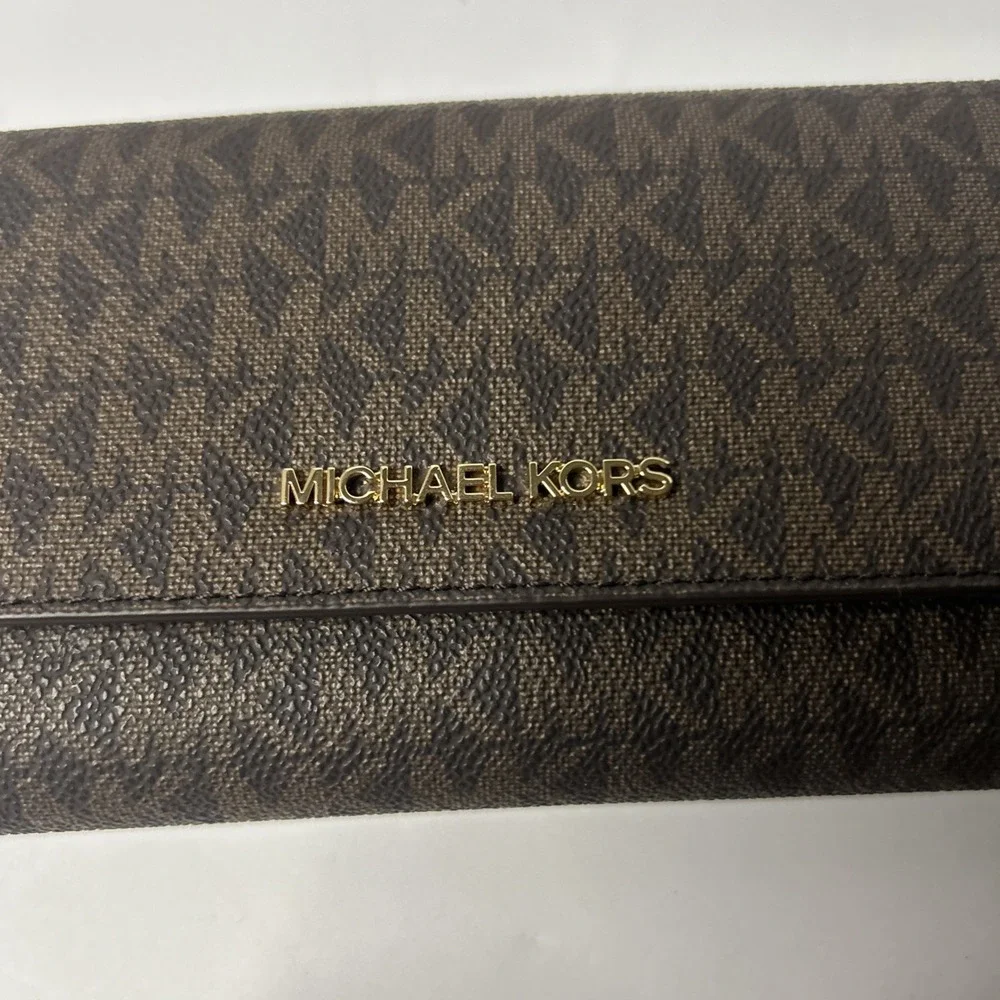 Michael Kors Jet Set Travel Large Trifold - Brown 35F8GTVF3B
